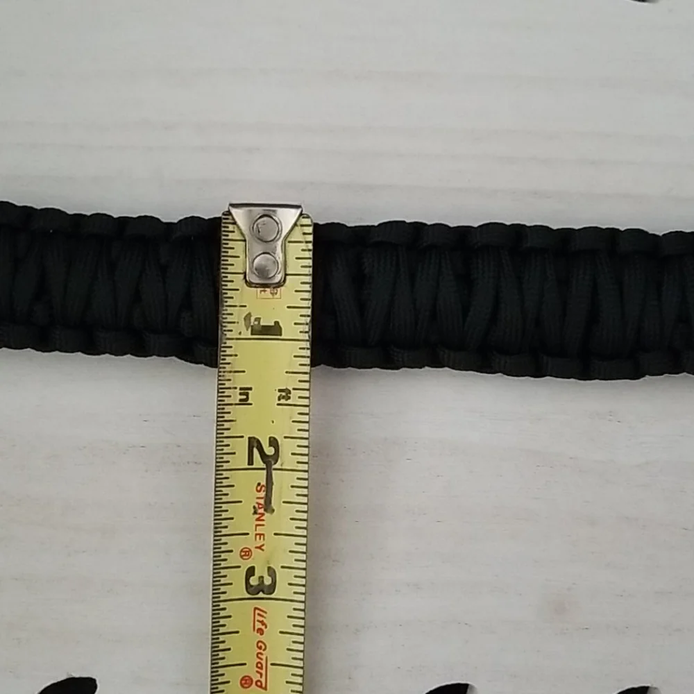 Double Layer Black Paracord Bracelet